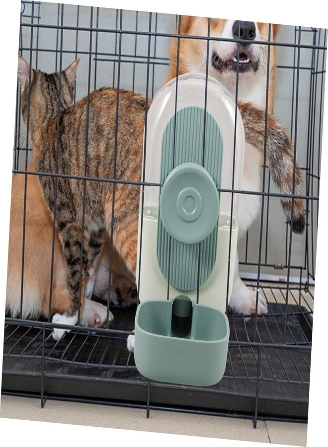 TGOPIT موزع مياه معلق أوتوماتيكي متعدد الوظائف للحيوانات الأليفة من TGOPIT، مناسب للقطط والكلاب، مع قفص معلق، نافورة مياه للحيوانات الأليفة، موزع زجاجات مياه للكلاب (أخضر، متوسط) - Image 3